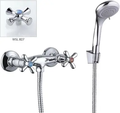 Смеситель ZEGOR DTZ5 (TMK5)-A827 д/душа (керамика)