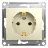 Механизм розетки 1-м. Glossa с з/з беж. GSL000243