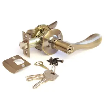 Ручка-кнобсет АПЕКС 891 01 АB (бронза) с ключом