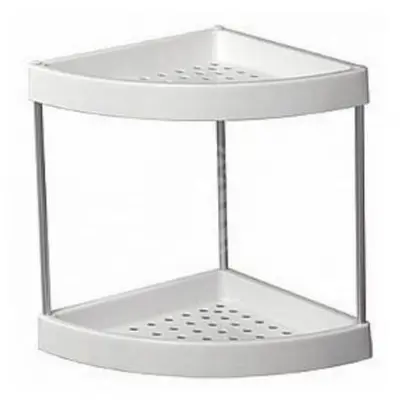 Полка угловая 2 ярус. пластик Ledeme L362-2