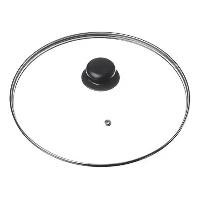 Крышка стеклянная д=28 см с металл/ободом + ручка 4728 848-052