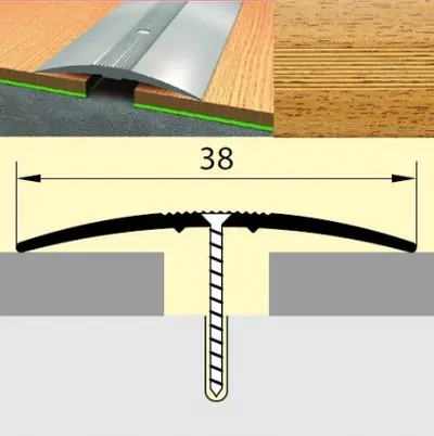Стык 38мм  1,8м Дуб Дымчатый, Русский Профиль
