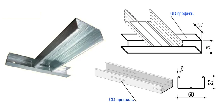 Профиль KNAYF CD 60х27 стоечный толщ.0,6мм /3м — 2