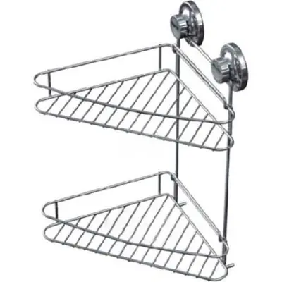 Полка угловая двойная на присосках решетка Ledeme L3728-2