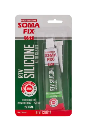 Герметик SOMA FIX RTV для высоких температур красный  50г