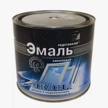 Эмаль Радуга для окон, дверей и подоконников белый 0,9кг