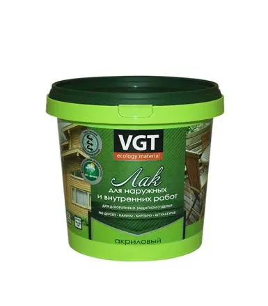 Лак VGT матовый, устойчив к ультрафиолету 0,9кг