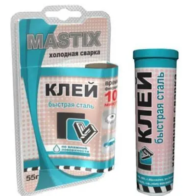 Клей Mastix Быстрая Сталь 55г в тубе (холодная сварка)