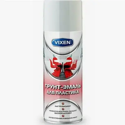 Аэрозоль Грунт-эмаль для пластика серый мат. 7040 520мл Vixen
