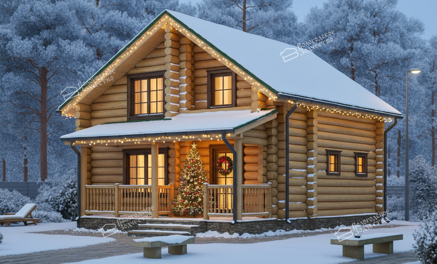 Дом из бревна  VZ-113