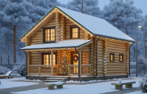 Дом из бревна  VZ-113
