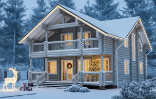 Дом из бревна VZ-123