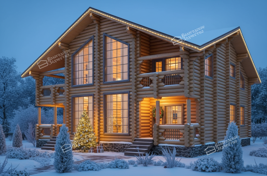Дом из бревна VZ-129