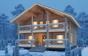 Дом из бревна VZ-134 