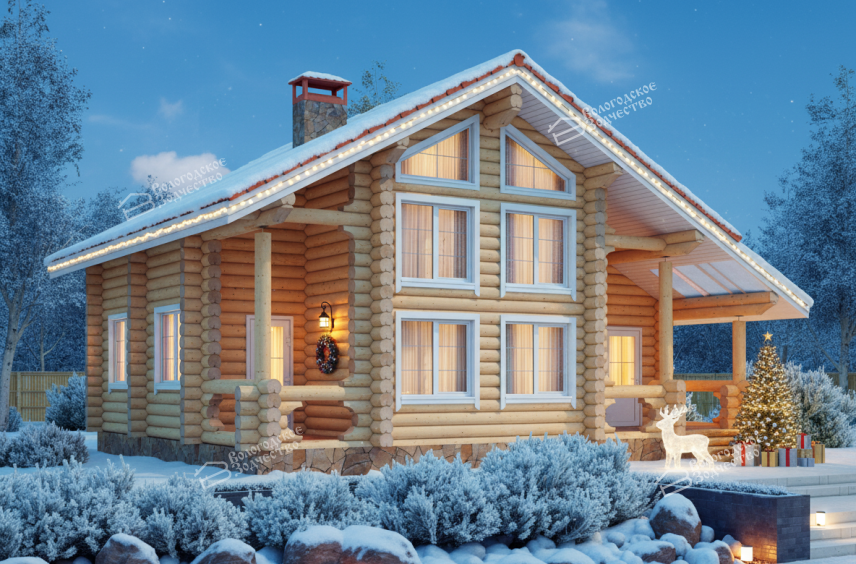 Дом из бревна VZ-140