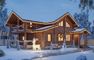 Дом из бревна VZ-158 
