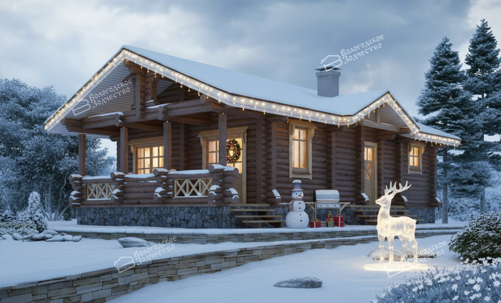 Дом из бревна VZ-163 
