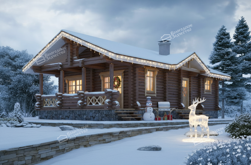 Дом из бревна VZ-163 