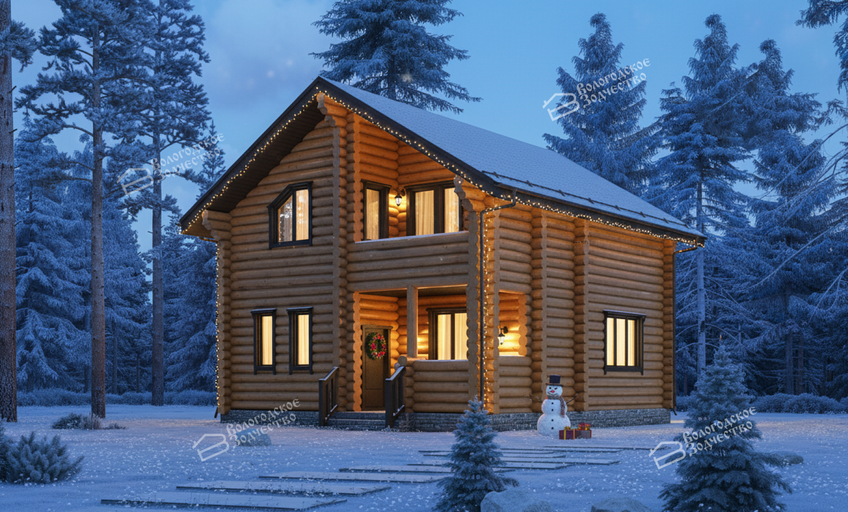 Дом из бревна VZ-166