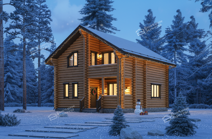 Дом из бревна VZ-166