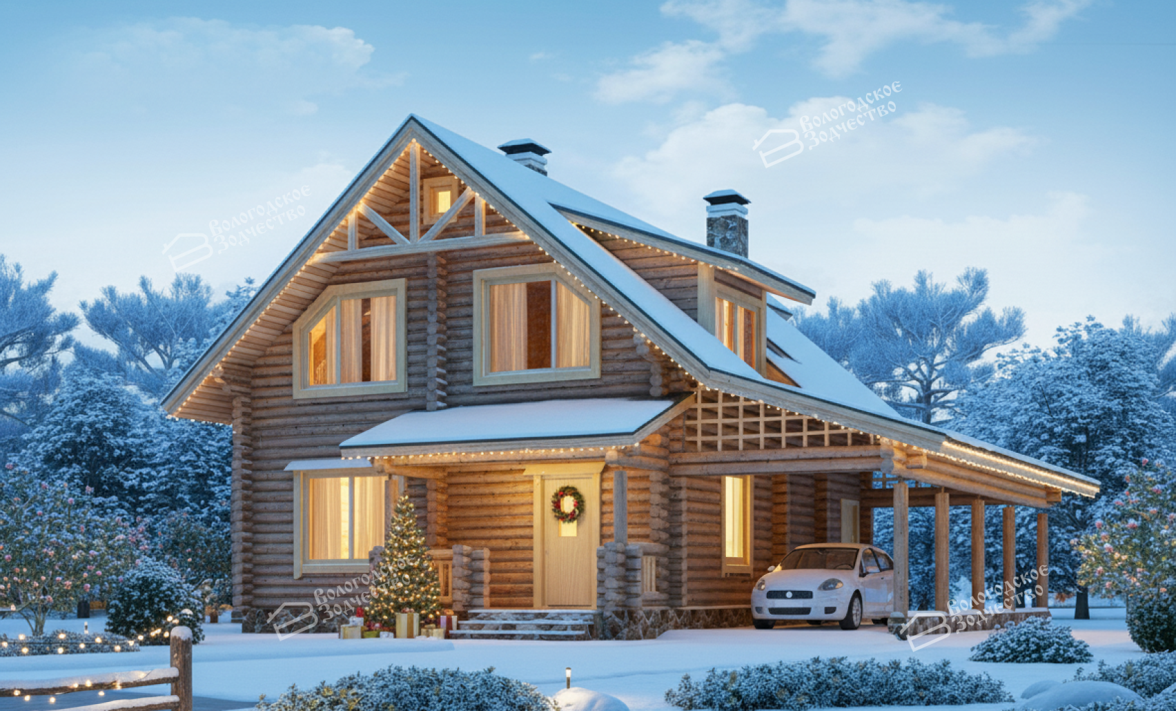 Дом из бревна VZ-168 