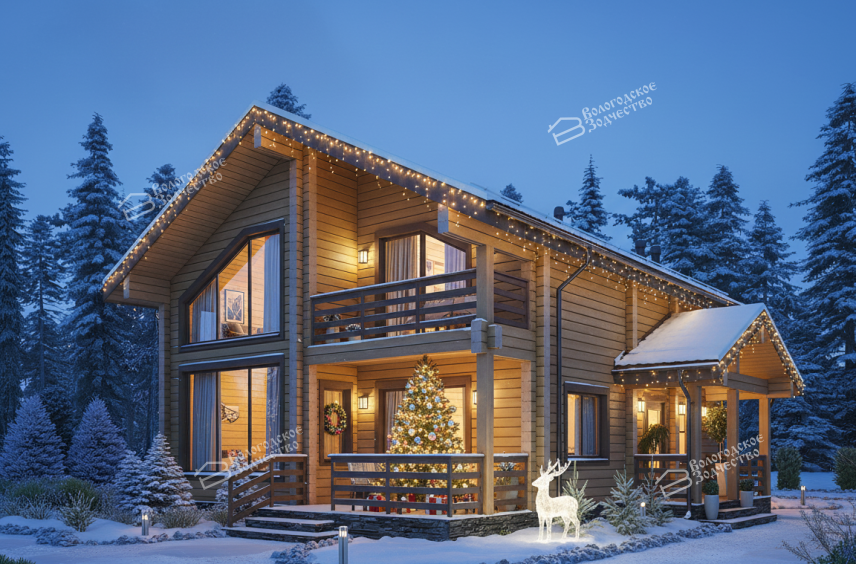 Дом из профилированного бруса VZ-300