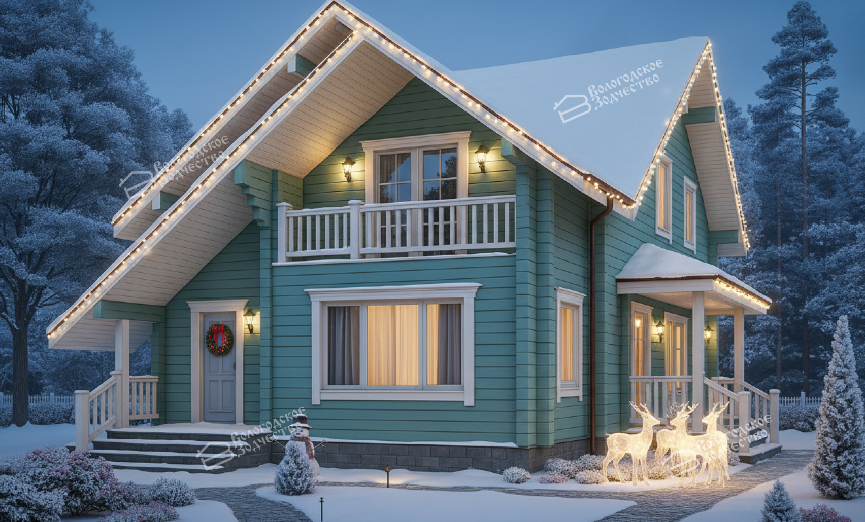 Дом из профилированного бруса VZ-317 