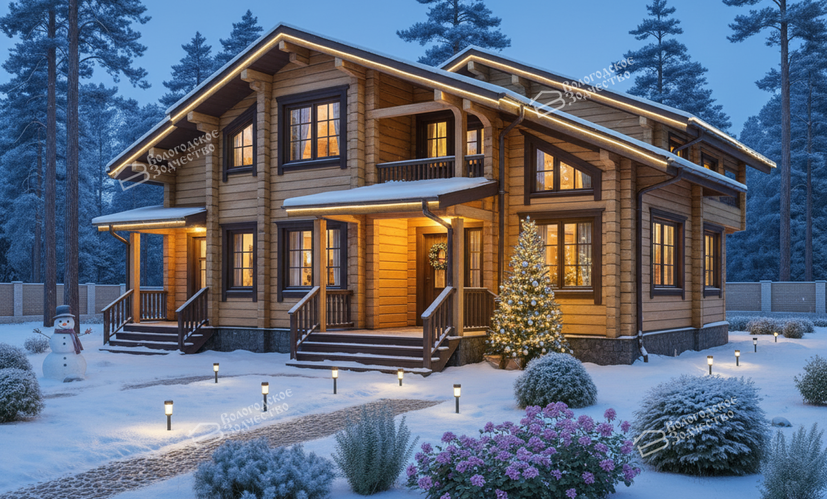 Дом из профилированного бруса VZ-318 