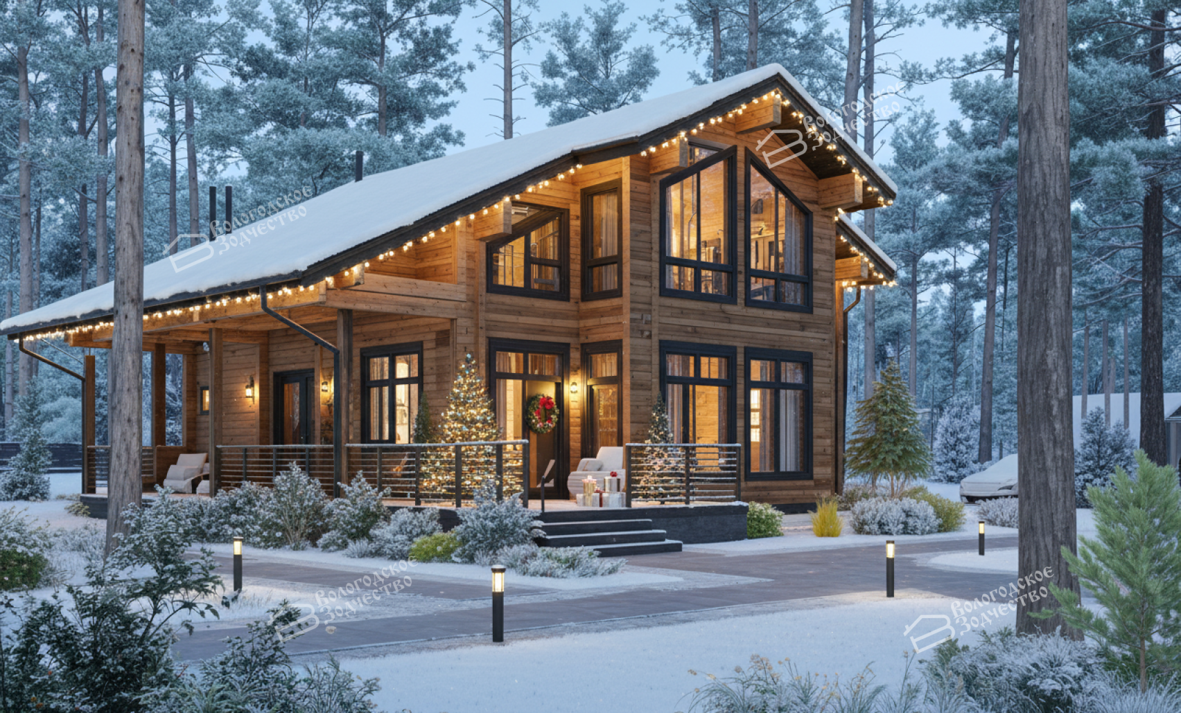 Дом из профилированного бруса VZ-322