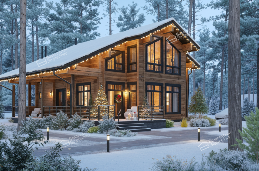 Дом из профилированного бруса VZ-322