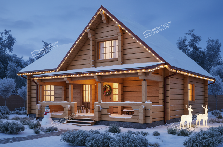 Дом из профилированного бруса VZ-325