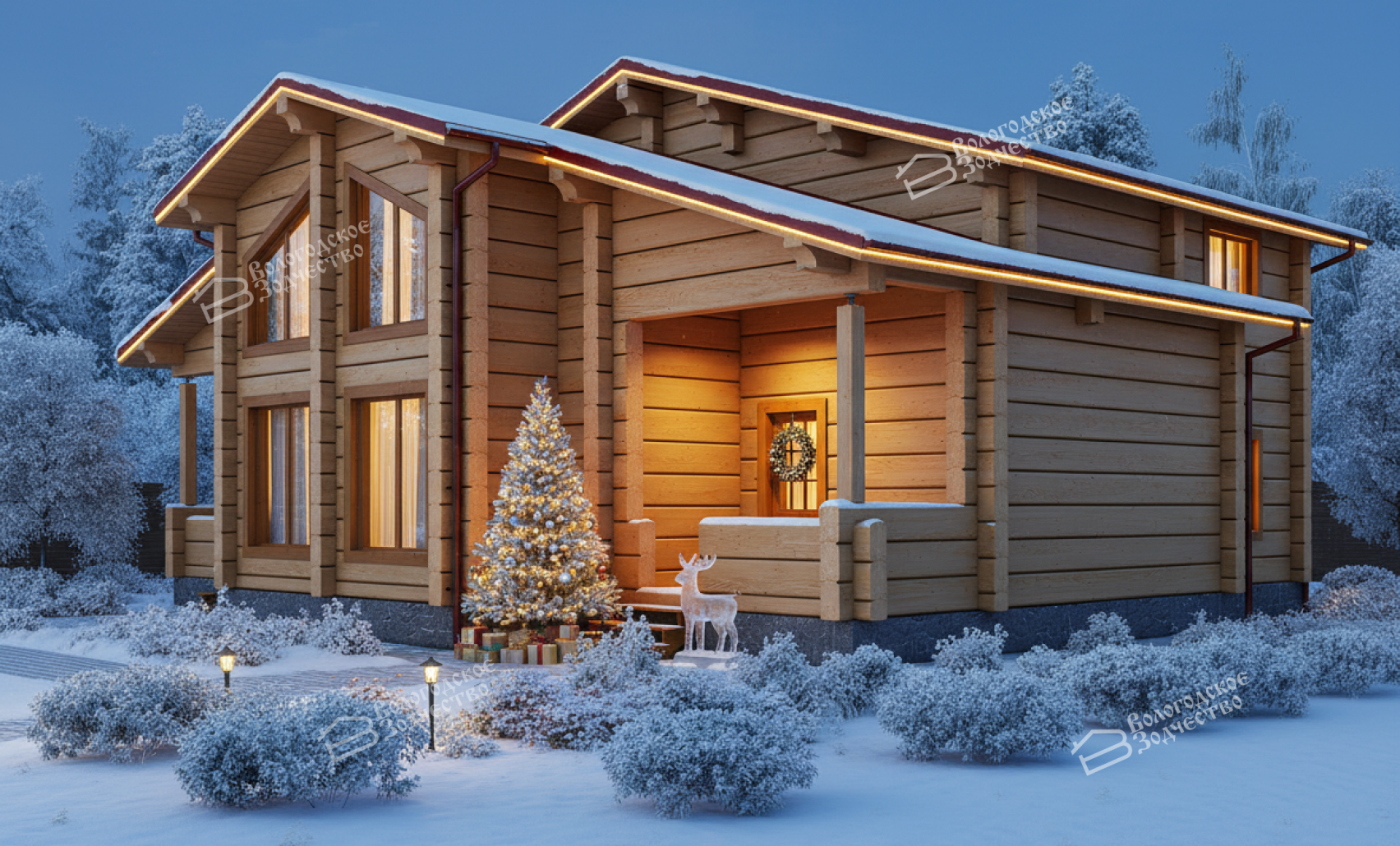 Дом из профилированного бруса VZ-326 