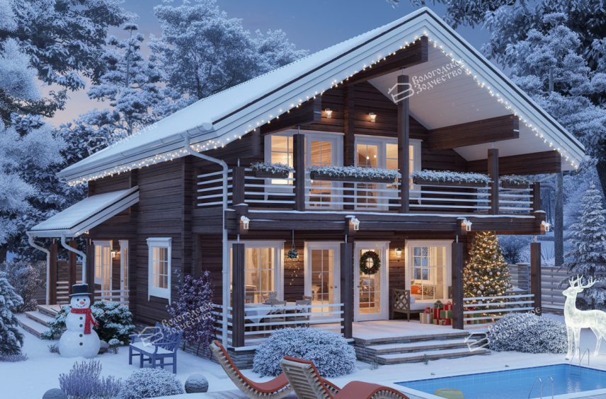 Дом из профилированного бруса VZ-327