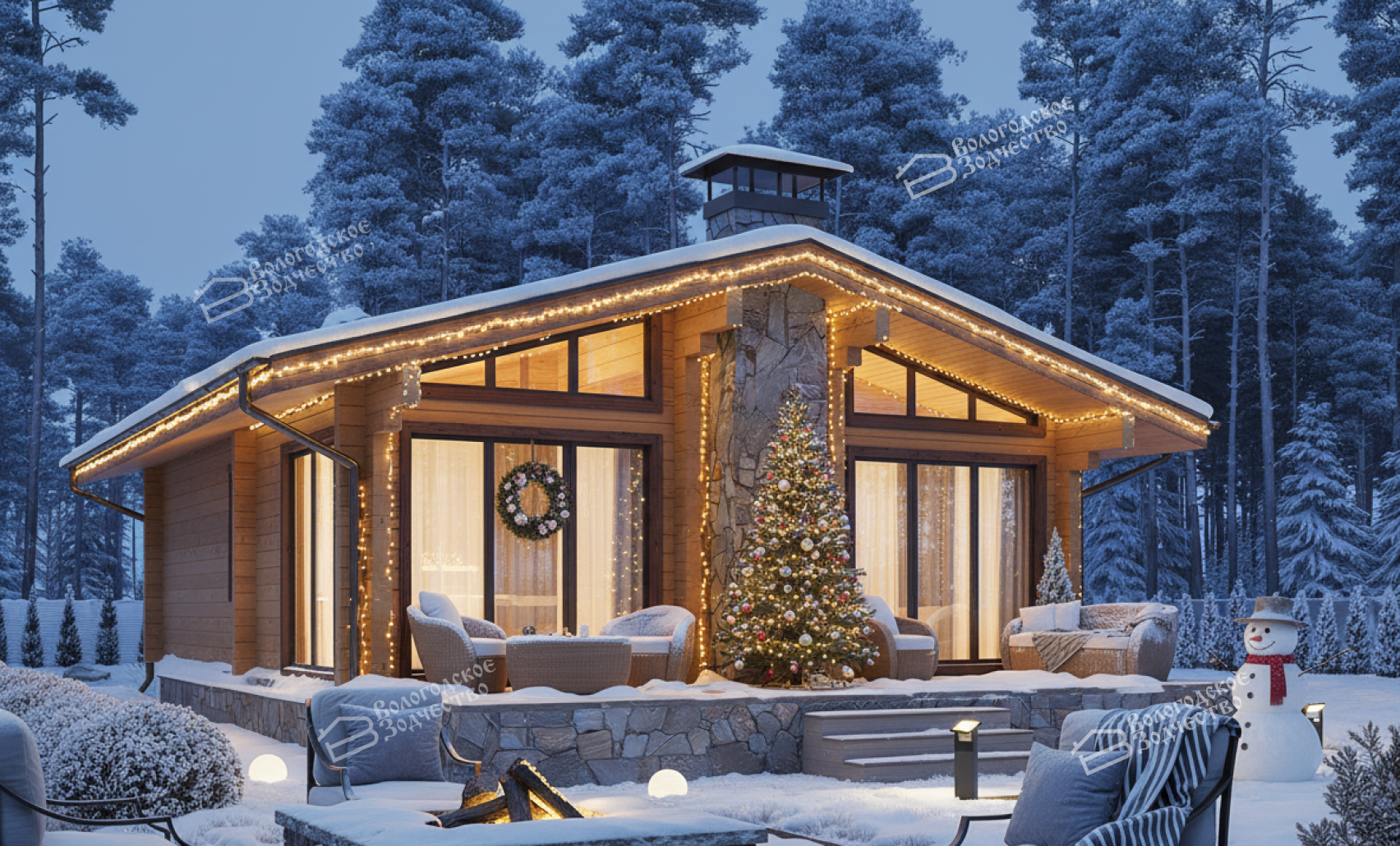 Дом из профилированного бруса VZ-329