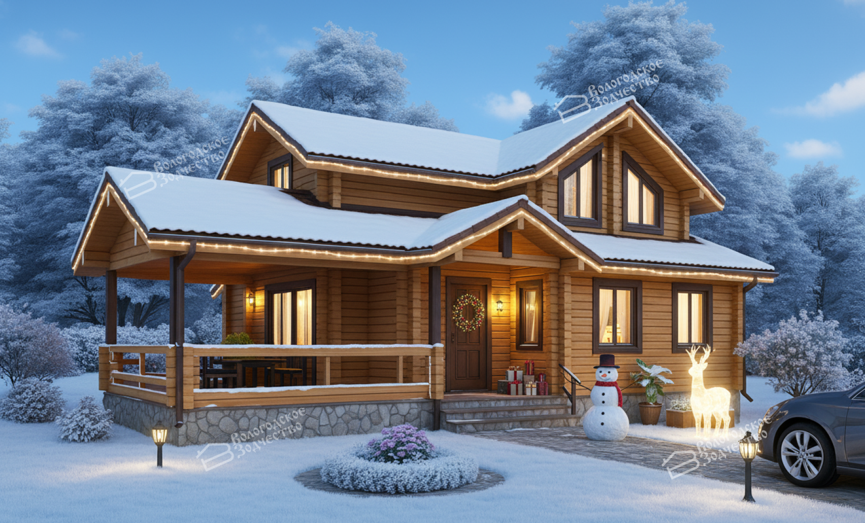 Дом из клееного бруса VZ-332 