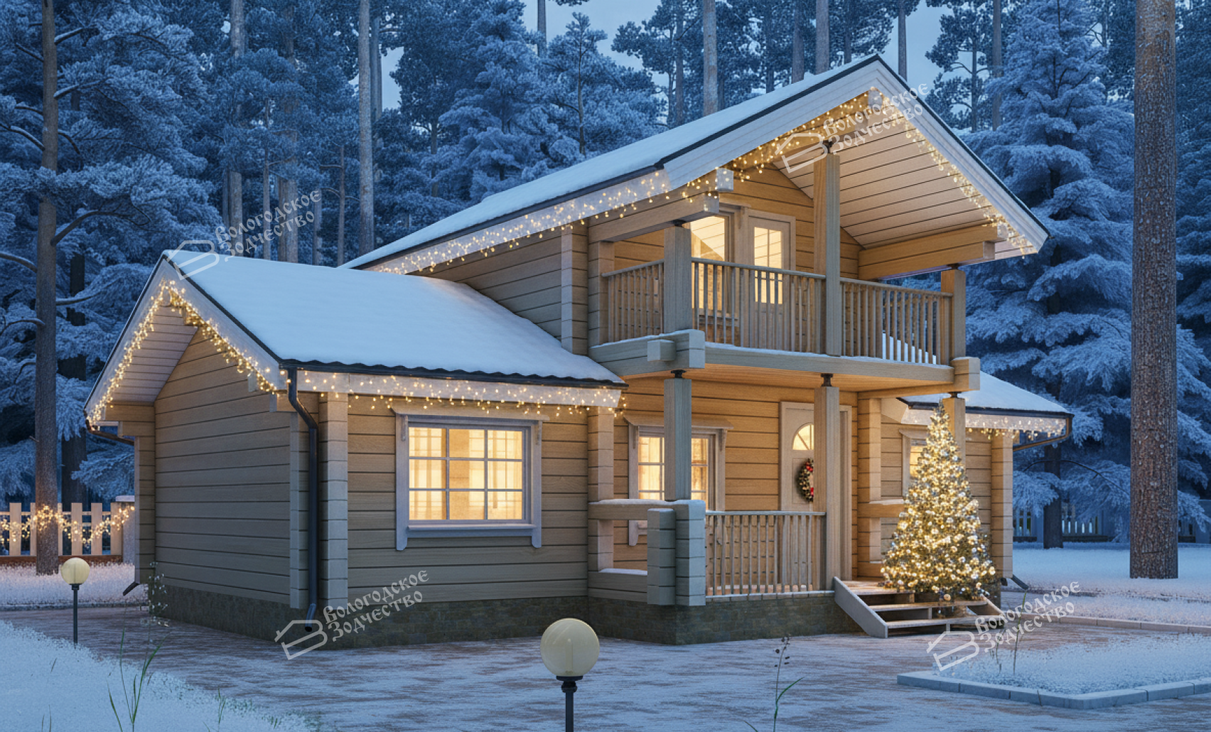 Дом из клееного бруса VZ-333  
