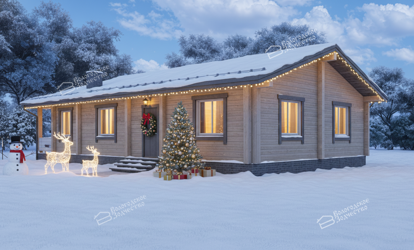 Дом из профилированного  бруса VZ-334