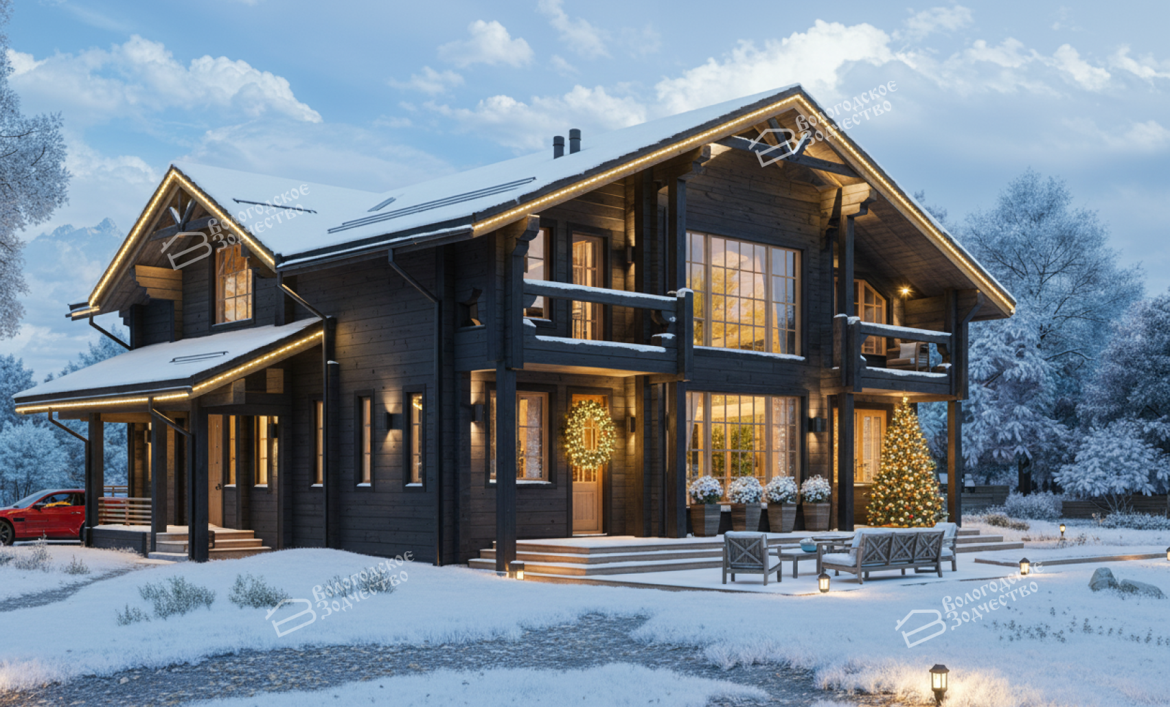 Дом из профилированного бруса VZ-335