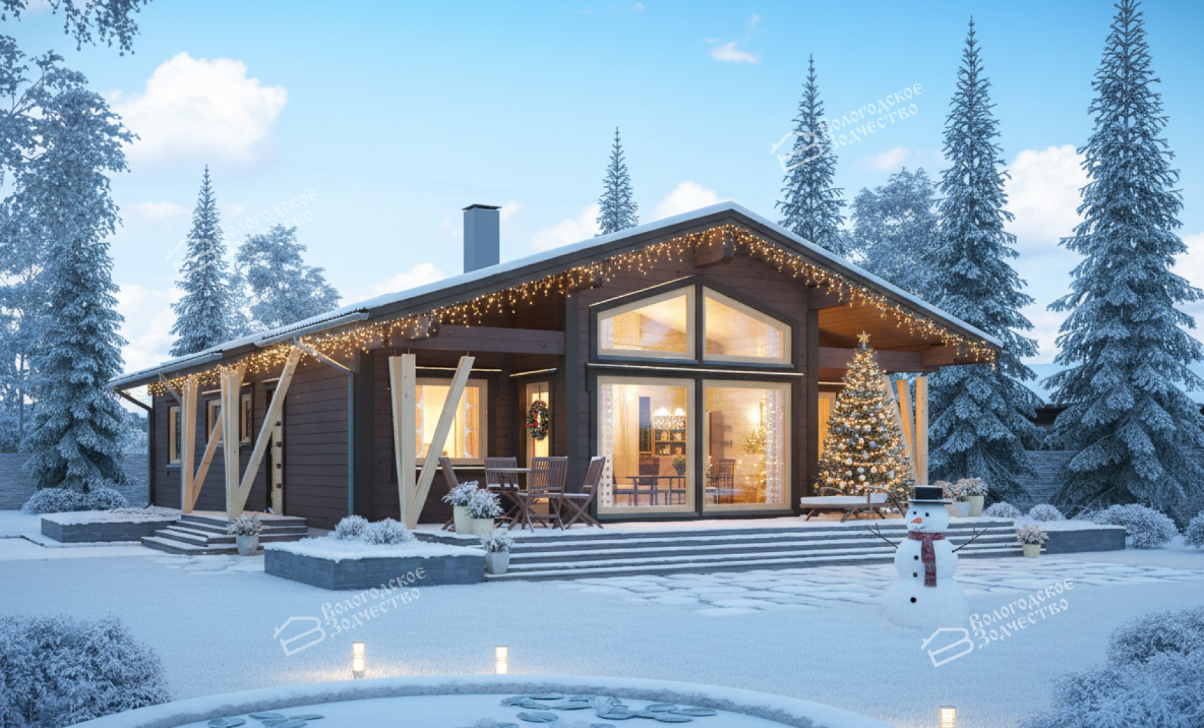 Дом из профилированного бруса VZ-340