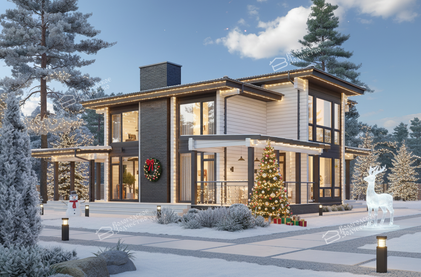 Дом из профилированного бруса VZ-341