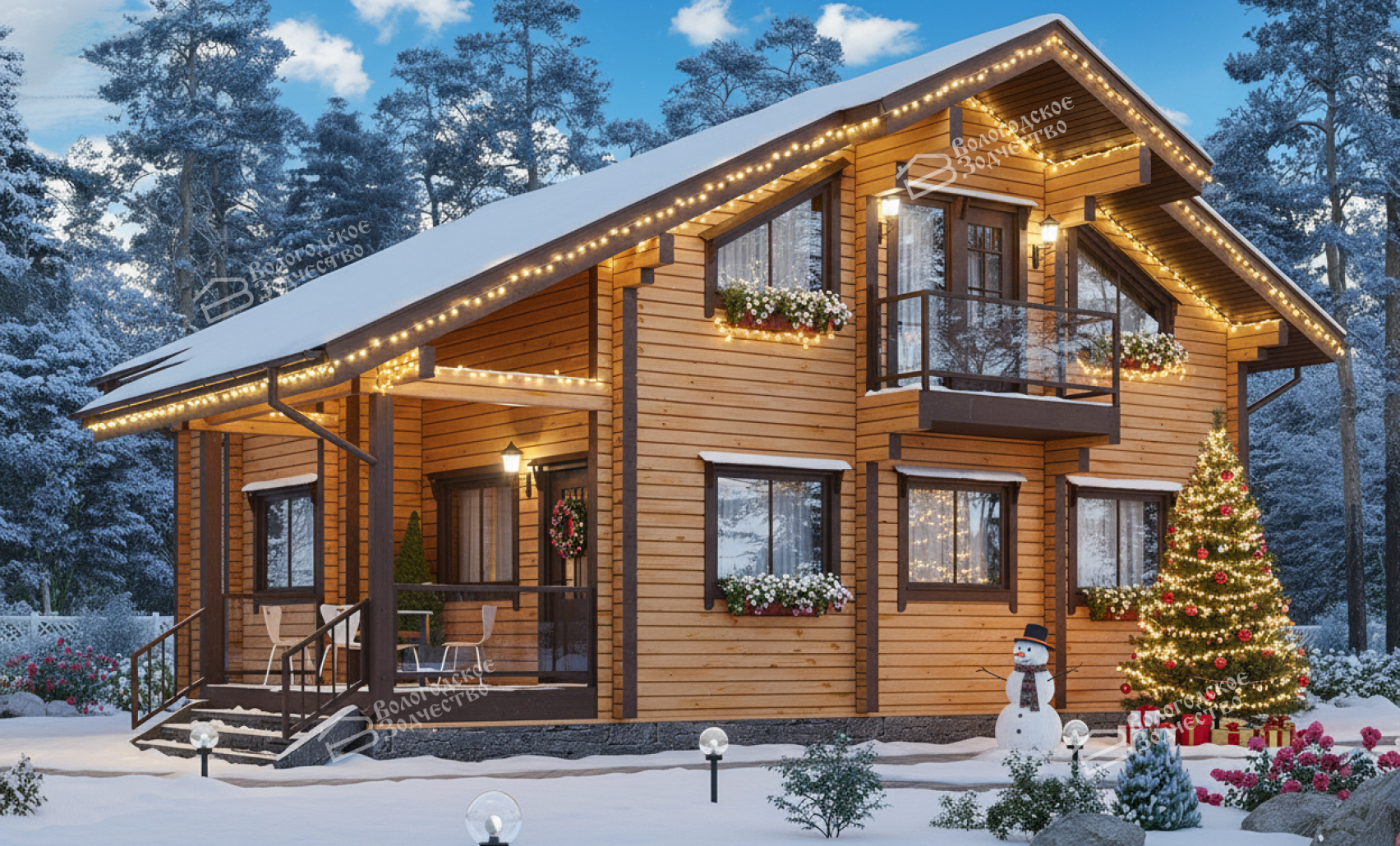 Дом из клееного бруса VZ-343 