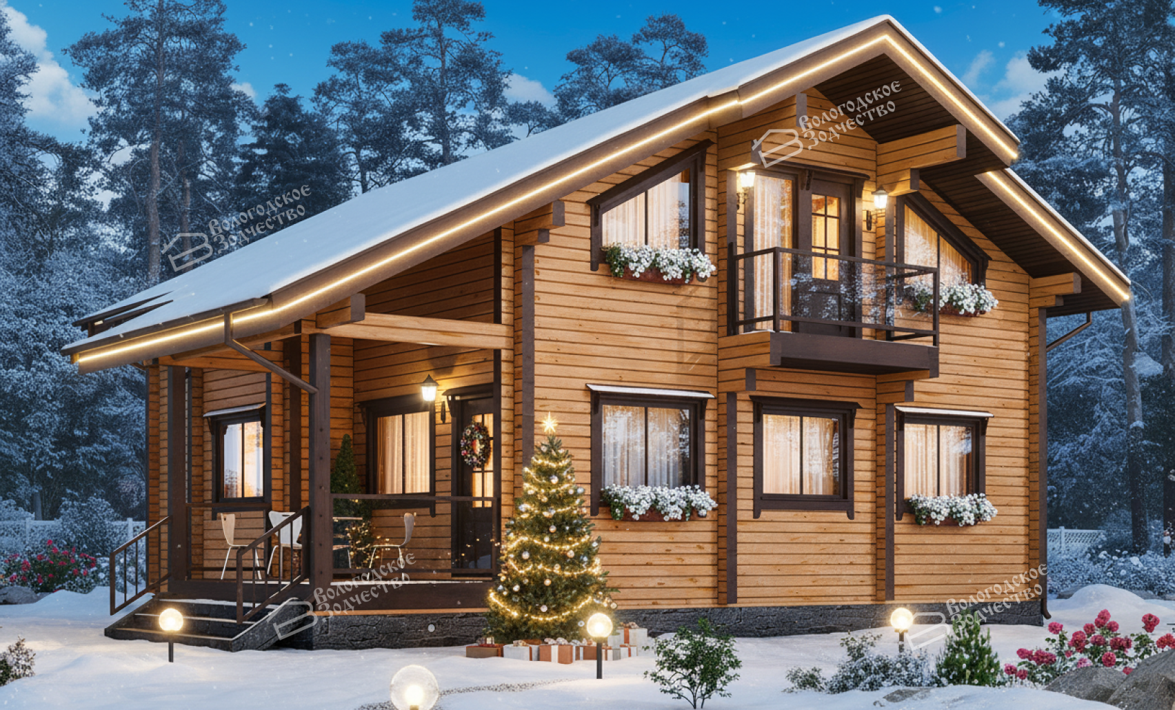 Дом из профилированного бруса VZ-343 