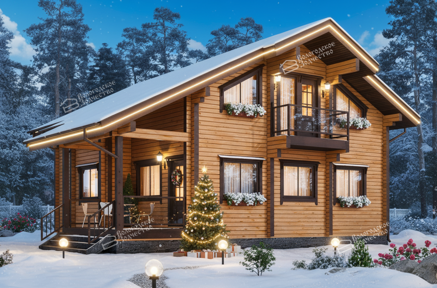 Дом из профилированного бруса VZ-343 