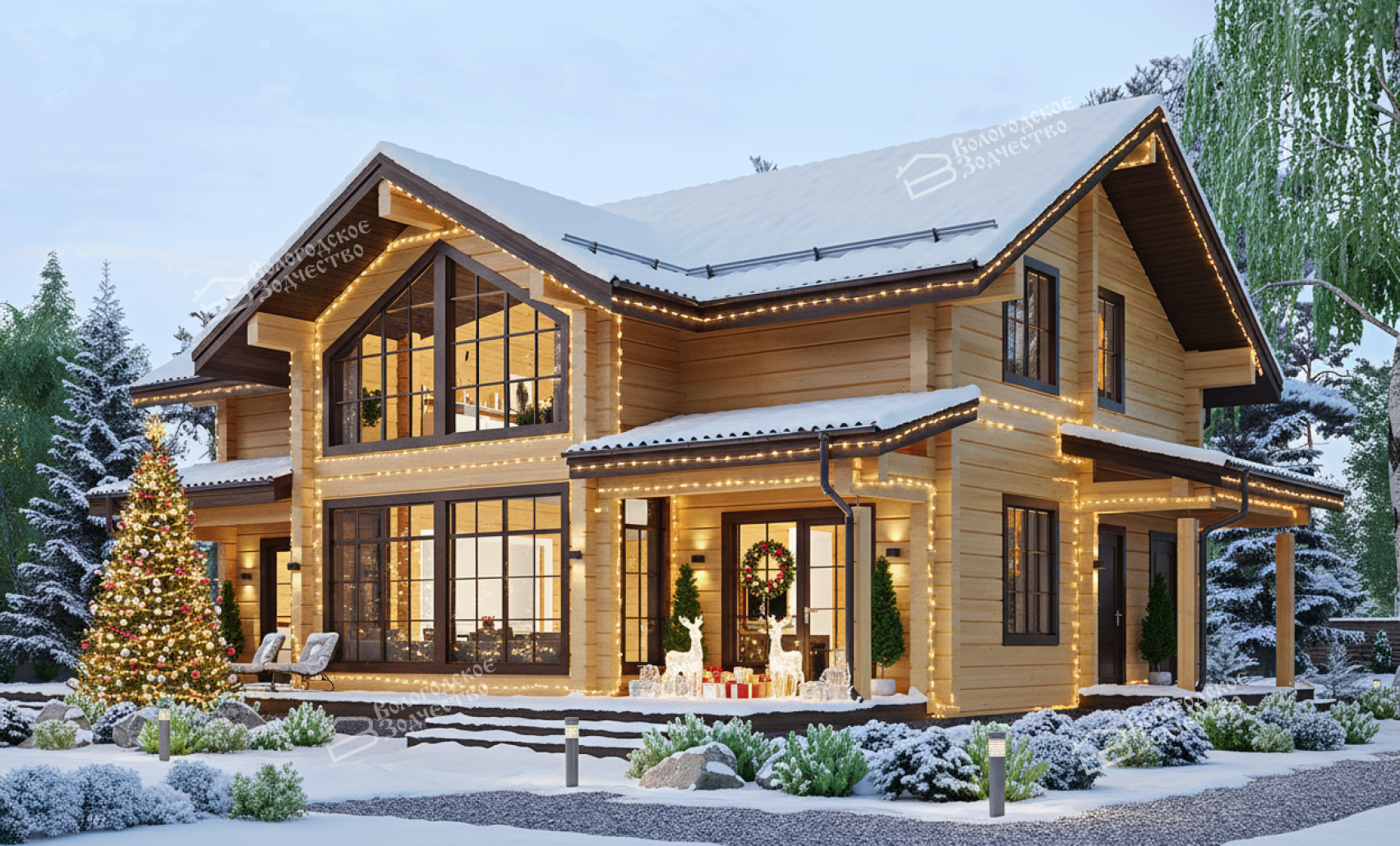 Дом из профилированного бруса VZ-348 