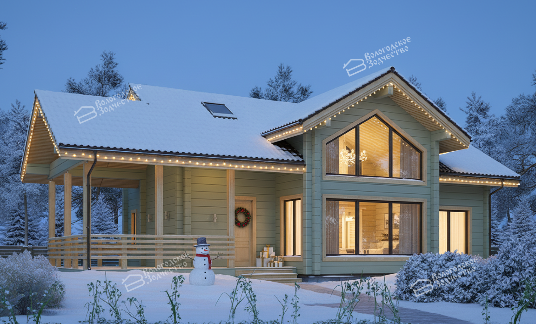 Дом из клееного бруса VZ-354