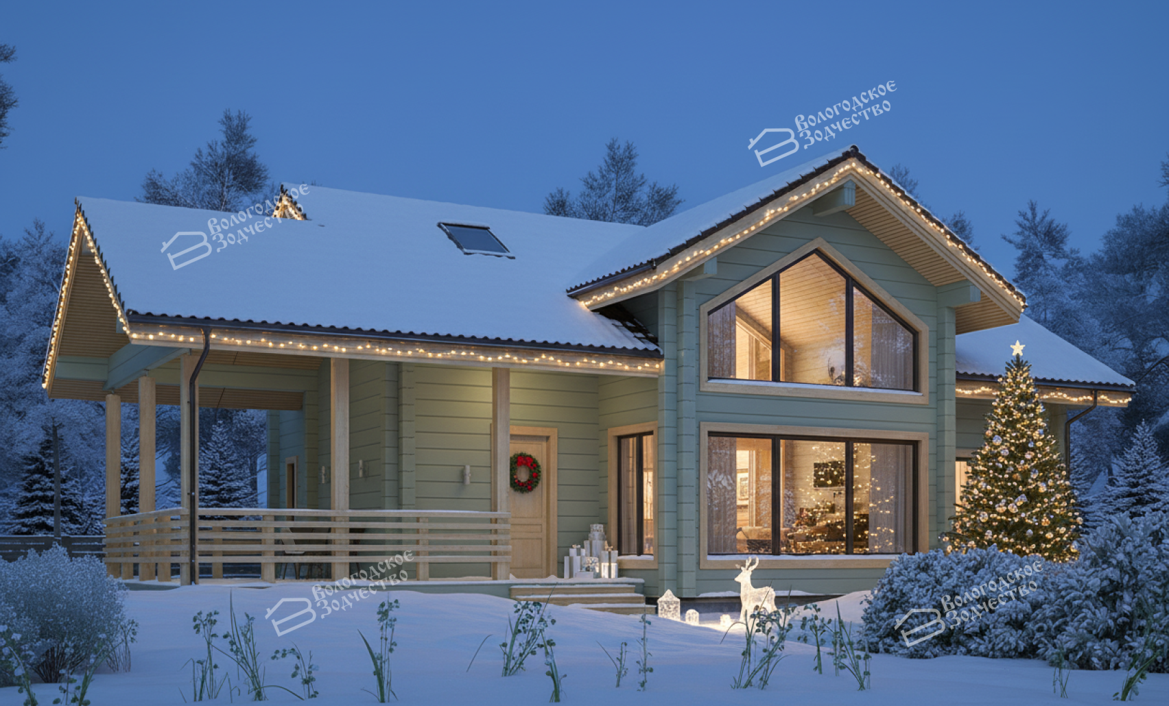 Дом из профилированного бруса VZ-354