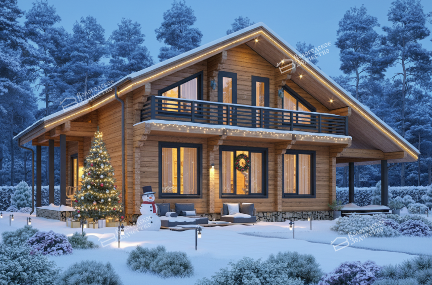 Дом из клееного бруса VZ-370 