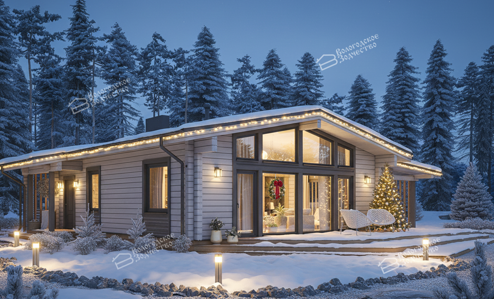 Дом из клееного бруса VZ-374 