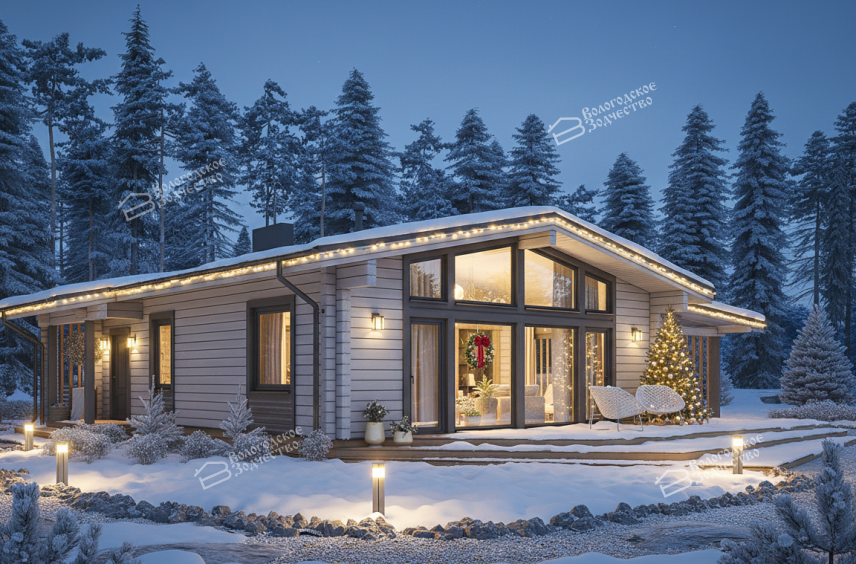 Дом из клееного бруса VZ-374 