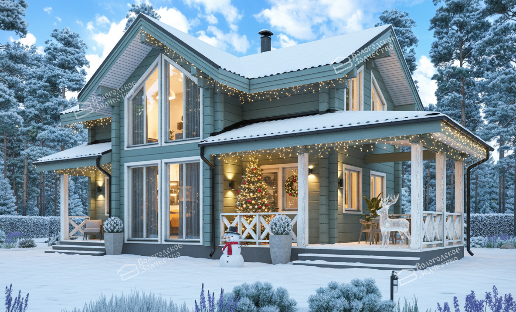 Дом из клееного бруса VZ-375